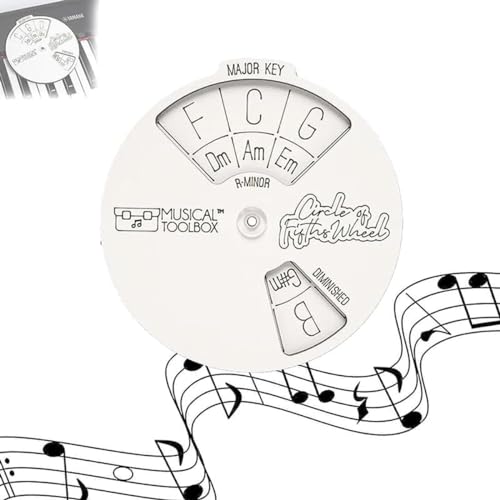Tiardey Circle of Fifths Chord Wooden Wheel Musical Educational Tool for Songwriters Teachers and Musicians - Image 2