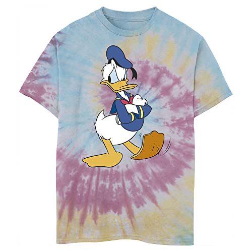 T-shirt Donald garçon Disney bleu et rose pour peau sensible