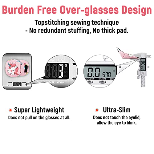 Astropic 3D Cotton & Silk Eye Patch For Kids | Girls Eye Patch For Glasses | Medical Eye Patch For Children With Lazy Eye (Pink Unicorn, Left Eye) #TOP4