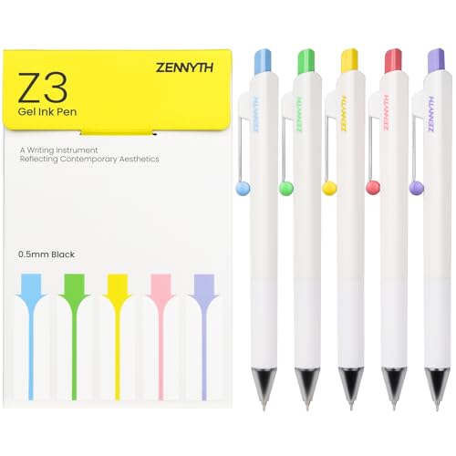 Ddaowanx Bolígrafos Gel 5 Unidades Punta Fina 0.5mm