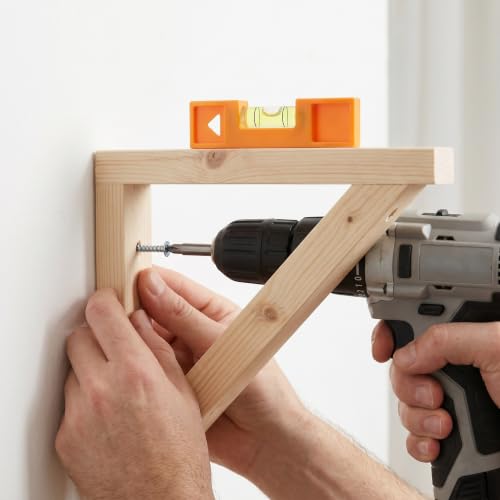 Soportes de madera para estantes flotantes armarios encimeras y baldas triangulares 6