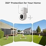 AOSU Solar Security Cameras Wireless Outdoor - 3K 5MP Home Security Camera, 360° Panoramic View, 400-Lumen Floodlight Camera, Color Night Vision, WiFi Camera, Auto Tracking, AI Human Detection(2 Pack) - Image 3