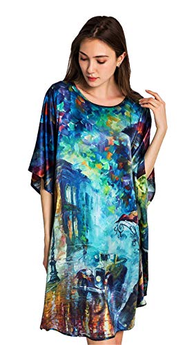 100% Pure Silk nightgowns Batwing Sleeved Classic Sleepwear3