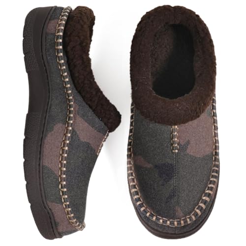 Image of Zigzagger Men's Slip On Moccasin Slippers Indoor Outdoor