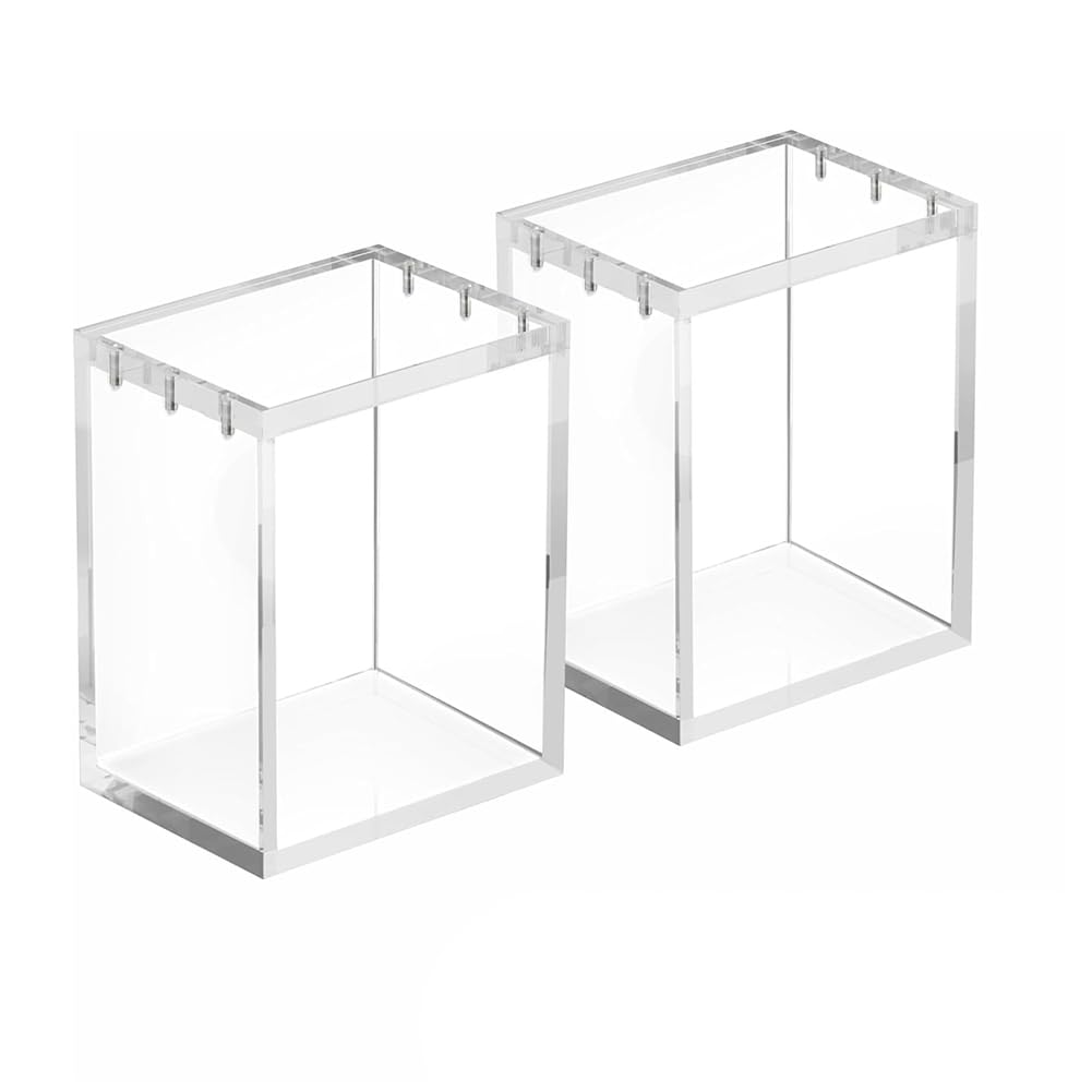 Jnchdghwa Magnetic Lid Clear Display Box Protector Acrylic Storage Container 2 Pack Magnetic Case