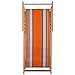 Chaise longue transat chilienne Félix orange - Les Toiles du soleil
