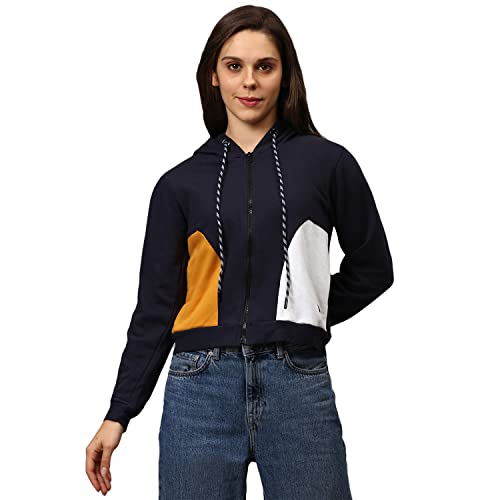 Image of Campus Sutra Cotton Women Hooded Sweatshirt