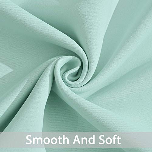 Yakamok Blackout Curtains for Bedroom,Thermal Insulated Room Darkening Drapes for Living Room, Set of 2 Panels (Aqua,38 x 45Inch)