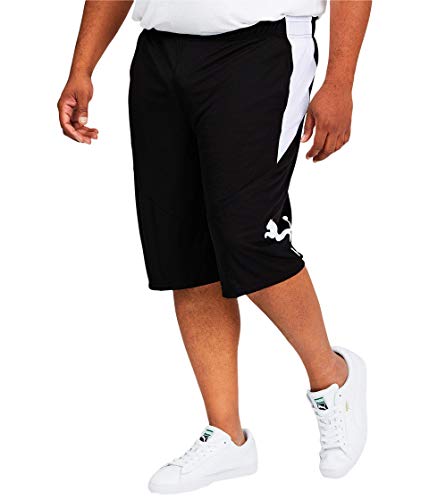 PUMA mens Puma Cat BIG AND TALL SHORTS, Puma Black-puma White, XX-Large Tall US