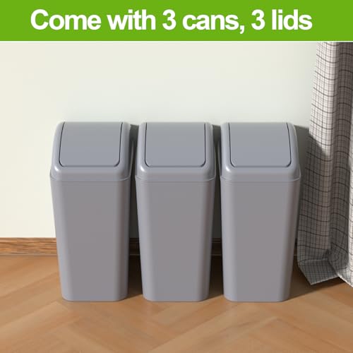 Canecas de basura con tapa batiente 4.5 galones 3 unidades miniatura 7