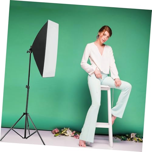 Image of POPETPOP Professional Softbox Lighting Kit for Photography 4-Piece Set with Soft Box Light Bulbs for Studio and Video Recording Continuous Lighting Equipment