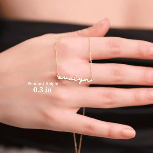 Custom Tiny Name Necklaces for Wedding Bridesmaid Gifts Best Friend Birthday Gifts, 18K Gold Plated Dainty Name Necklace Personalized Christmas Jewelry Gifts3