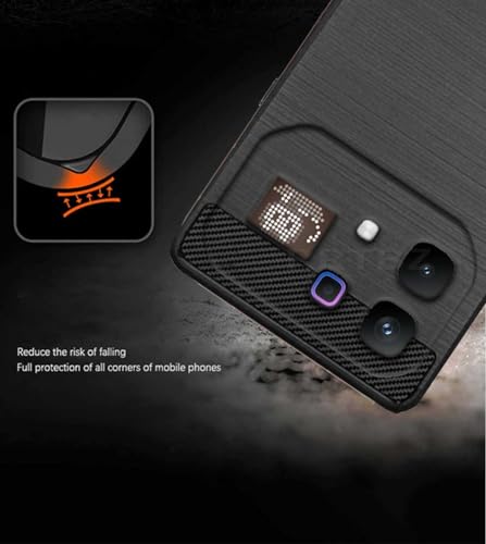 Image of Soft Flexible Hybrid Armor Back Case Compatible with Infinix Note 60 Pro 5G -Black