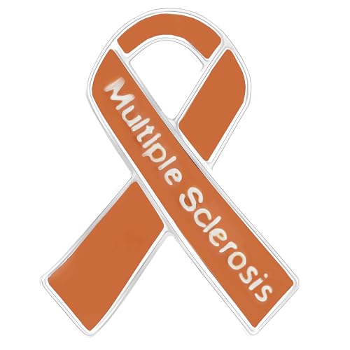 Image of 1 /2 /5 /10 /25 /50pcs Orange Ribbon Awareness Pins for Kidney Cancer, Leukemia, Multiple Sclerosis, Hunger, Gun Violence /Mass Shooting Awareness - Perfect for Support Groups, Gift-Giving, and Fundraisers