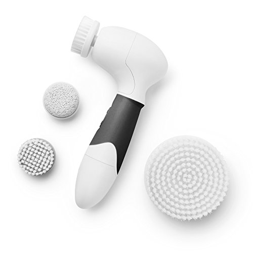 Vanity Planet Spin Body Brush (Midnight Black)- Complete Face & Body Scrub?Spin Brush, Water-Resistant, Battery Operated With 4 Interchangeable Brush Heads