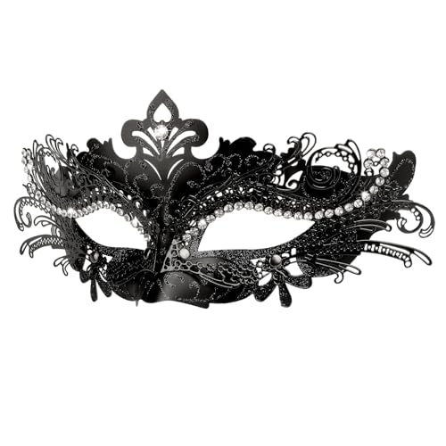 Hoshin Maskerade Maske, Karneval Dekorationen Venezianische Masken für Frauen (Schwarz)