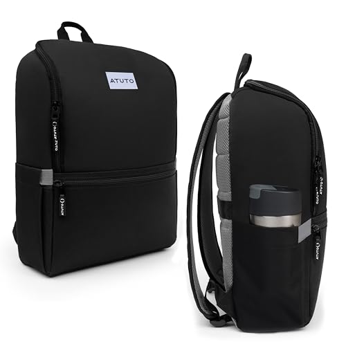 Black Laptop Backpack for Men with Trolley Sleeve