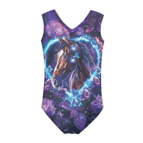 Image of Xpyiqun Swimsuits for Girls 3-14 V Neck Sleeveless Bathing Suit Summer Sport One Piece Swimwear Beach Swimming