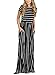 Lovezesent Women's Striped Round Neck Short Sleeve Maxi Casual Dresses Large Black1