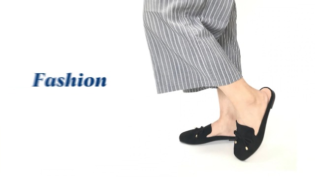 Amazon.com | Flerivva Mule Loafers for Women Flats Bowknot Slip On