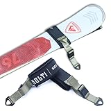 Ski & Pole Fasteners Strap, Adjustable Skis Carrier Strap Wraps Ties for Carrying Winter Ski Gear