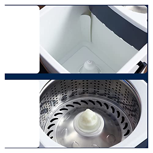 CLoxks Wischmopp und Putzeimer Set Faltbarer Spin-Mopp und Eimer mit Wringer-Set - for Hausküche Bodenreinigung - nasse/trockene Verwendung auf Hartholz & Fliesen Putzeimer und Bodenwischer mit – Bild 4