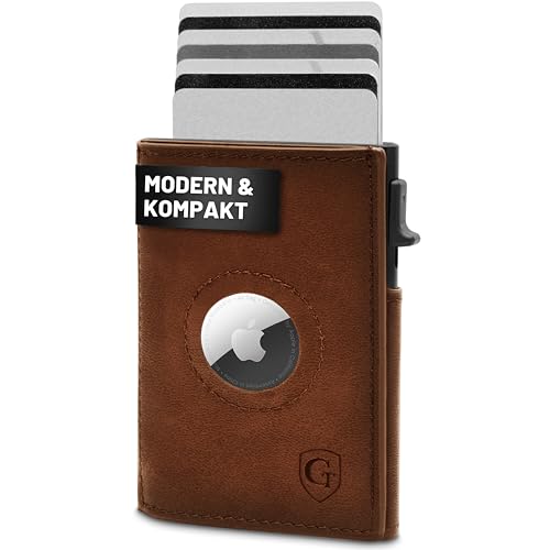 GenTo - Airtag Wallet mit Münzfach - Metal-Case - Slim Wallet -TÜV geprüfter RFID NFC Schutz...