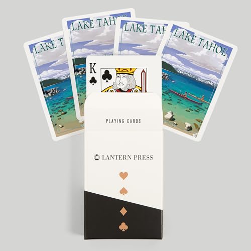 Lantern Press Lake Tahoe Naipes Poker 52 cartas miniatura 6