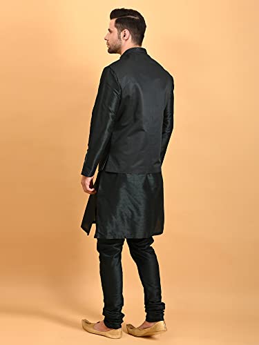 Image of Uri and MacKenzie Men's Silk Blend Kurta Pajama with Designer Ethnic Nehru Jacket /Modi Jacket