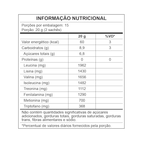 Aminnu - Sem Xilitol - Aminoácidos - Sabor Tangerina - Caixa com 30 sachês de 10g - Central Nutritio