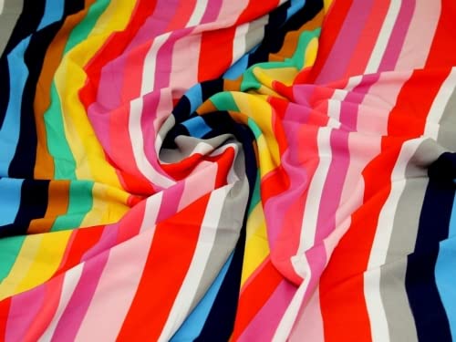 Tissu crêpe polyester doux multicolore – au mètre