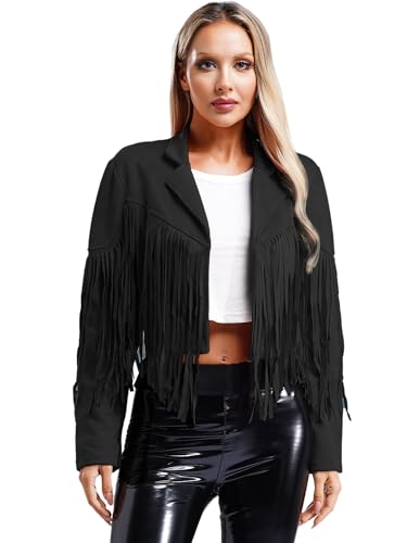 Veste à franges femme pour soirée disco party et look festival bohème