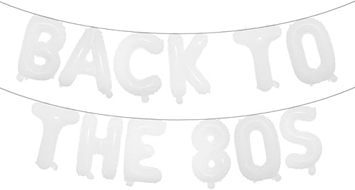 Miniatura 11 de Cartel de globos de regreso a los 80, pancarta de fiesta de cumpleaños de los años 80 y 90, globo retro para fiesta de los 80, decoraciones de