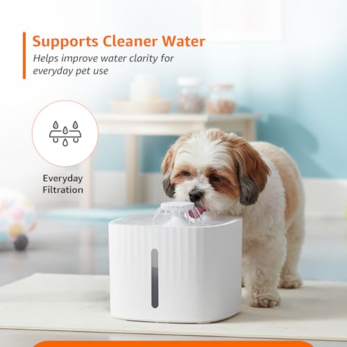 Image of Amazon Basics Replacement Filters for 3L Pet Water Fountain | Pack of 6 | Multi-Layer Filtration for Clean, Fresh Water | Compatible with Amazon Basics Pet Water Dispenser