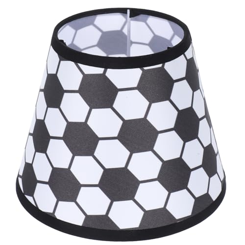 OSALADI Cloth Lamp Shade, Drum Lampshade Decorative Small Light Covers Soccor Pattern Table Lamp Covers Replacement Clip On Bulb for Nursery Room
