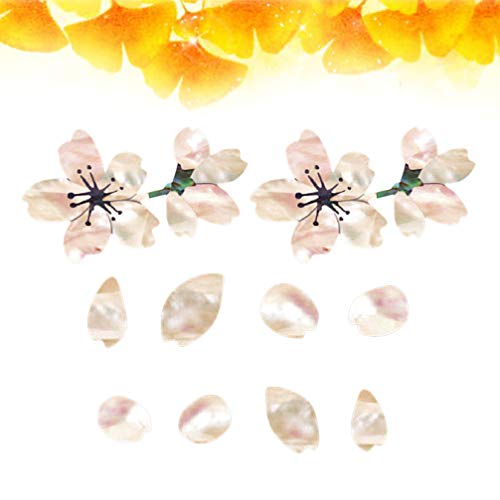 Milisten 2 peças de adesivos de guitarra para cabeça, adesivos de flor de cerejeira para ukulele