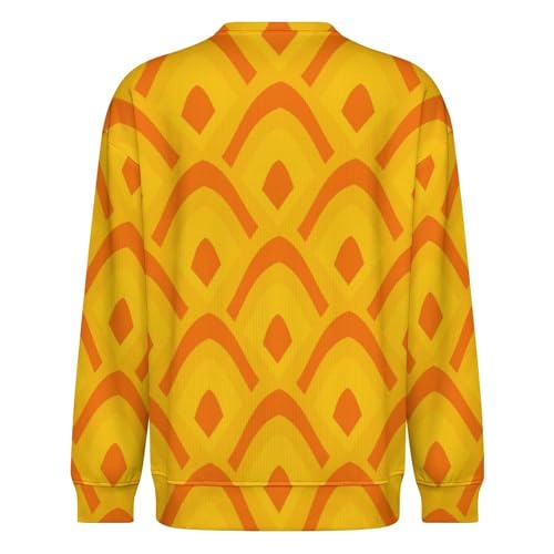 MoBlinko Mens Crewneck Sweater Pineapple Skin Mens Sweater Sweaters for Men M Long Sleeve Lightweight Pullover3
