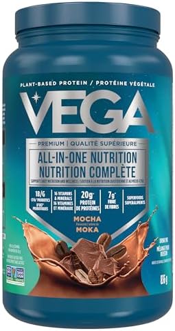 Vega All in One Nutrition - 20g Plant-Based Pea Protein, Mocha, 2...