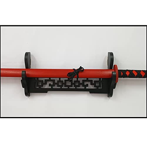 Mannifen Sword Holder Wall Mount Samurai Sword Rack Katana Wakizashi Display Stand (1 Tier) #TOP2