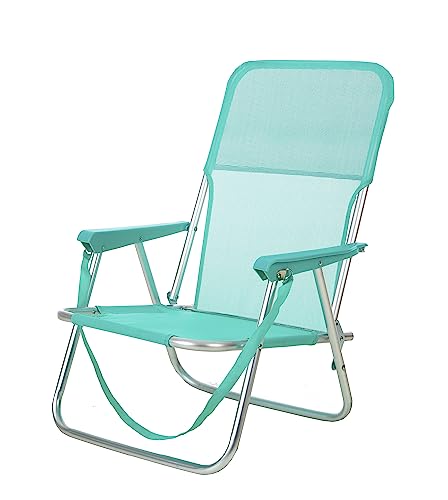 Crevicosta Klappbarer Strandstuhl Mit Armlehnen & 9 Positionen  Marinera,  65x60x108cm, Bis 110kg