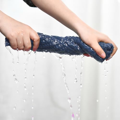 Artoid Mode Ring Spun Cotton Blue Kitchen Dish Towels, 15x25 Inch Ultra Soft Absorbent Quick Drying Household Cleaning Tea Towels Bar Towels Set of 4 by Artoid Mode - Image 5
