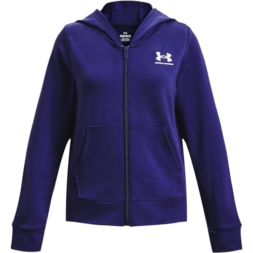 Rival Terry Full Zip Hoodie fille sweat sport zippé bleu à capuche youth small