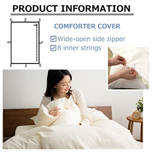 Emoor Japanese Futon Comforter Cover Presso King (Gray), Zipper-Closure, Made In Japan 100% Cotton Kakebuton Tatami Floor Sleeping Bed Linen #TOP2