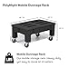 Sturdy Essentials PolyMight Mobile Heavy-Duty Poly Dunnage Rack with Caster Wheels for Warehouses and Commercial Industrial Storage 36