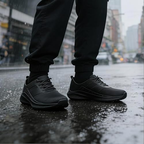 Image of AJANTA Men's PVC Sneaker | Waterproof Casual & Rain Shoes for Walking, Travel & Office | Skid Resistant Outsole for Firm Grip