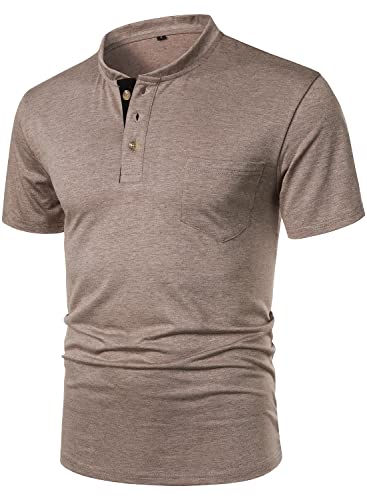 FANARCHER Men’s Henley Short Sleeve T-Shirts Casual Tee Shirts Cotton Summer Tops3