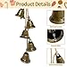 2 Pack 15.8 Inches Witch Bells for Door Knob, Brass-Colored Iron Bell Strings with 8 Bells, Witchcraft Supplies Door Bell, Vintage Witch Decor Wind Chimes for Home Protection