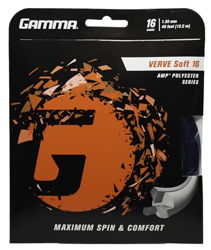 GAMMA Verve Soft Tennis String – Premium Multifilament Tennis String for Control, Power, and Comfort – Durable & Tension Retention – Ideal for Players Seeking a Soft, Responsive Feel