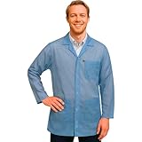 StaticTek Full Sleeve Snap Cuff ESD Jacket | Anti-Static Lab Coat | Certified Level 3 Static Shielding | Light Weight | ESD Smocks with High ESD Protection | Medium | Light Blue | TT_JKC9023SPLB