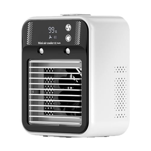 Ventilador de refrigeración de aire de escritorio, 2 velocidades, recargable por USB, silencioso, para interiores y exteriores, portátil, para dormitorio